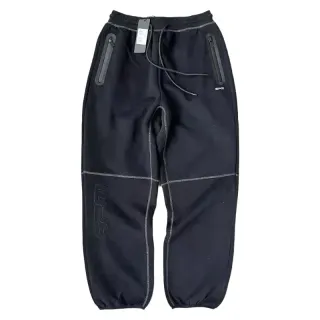 Black Solid Drawstring Sweatpants — seller product photo