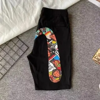 A Bathing Ape Black BAPE STA Shorts with Colorful Print — seller product photo