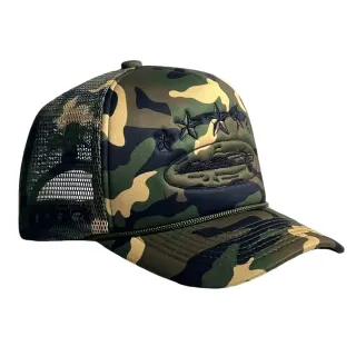 Camo Trucker Hat with Embroidered Patch — seller product photo