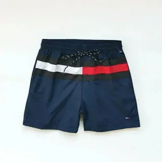Tommy Hilfiger Navy Blue & Stripe Swim Shorts — seller product photo