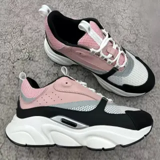 B22-Pink White Black Chunky Sneakers — seller product photo