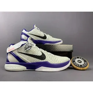 Nike Zoom Kobe 6 White Purple Basketball Sneakers — seller product photo