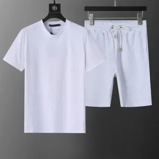 Louis Vuitton Monogram T-Shirt & Shorts Set White — seller product photo