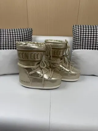 Moon Boot Gold Metallic Low-Cut Snow Boots — seller product photo