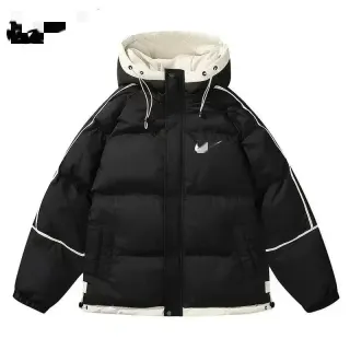 Nike Black & White Puffer Jacket — seller product photo
