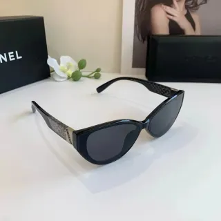 Chanel Classic Flap Black Cat-Eye Sunglasses — seller product photo