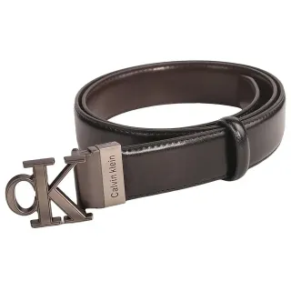 Calvin Klein CK Logo Belt Brown Leather Belt — seller product photo