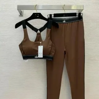Workout Set Brown Solid Co-ord Set — seller product photo