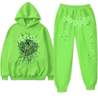 Green Spider Web Print Tracksuit Set — seller product photo