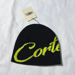 Black with Yellow Conte Script Beanie — seller product photo
