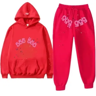 Red 'ALBB-03' Tracksuit Set — seller product photo