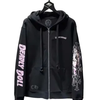 Chrome Hearts Deadly Doll Zip-Up Hoodie Black — seller product photo