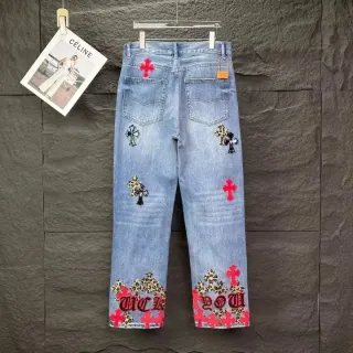 Chrome Hearts Cross Embroidered Jeans — seller product photo