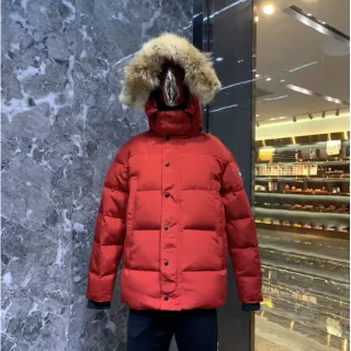 Canada Goose Chilliwack Red Winter Parka with Fur Hood — seller product photo