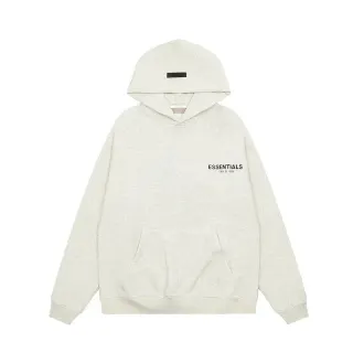 Fear of God Essentials Hoodie White/Grey (Flocked Lettering) Top — seller product photo