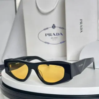 Prada Black Yellow Cat-Eye Sunglasses — seller product photo