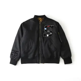 A Bathing Ape BAPE STA S Logo Black Bomber Jacket — seller product photo