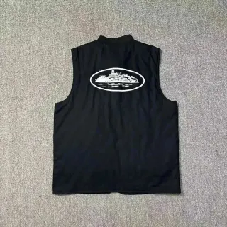 Black Embroidered Vest with Oval Logo — seller product photo