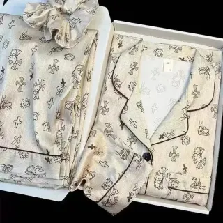 Chrome Hearts Cross Print Pajama Set Beige — seller product photo