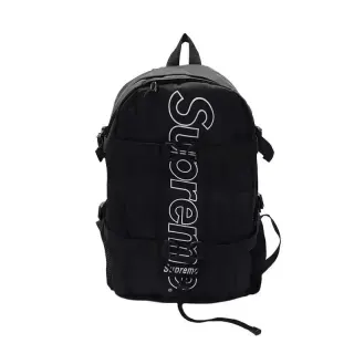 Supreme Black Backpack with White Logo — seller product photo