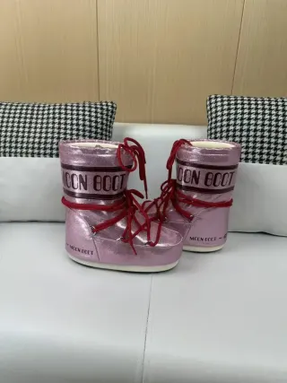 Moon Boot Pink Glitter Snow Boots — seller product photo