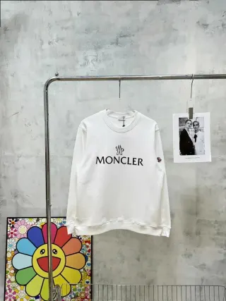 Moncler White Logo Crewneck Sweatshirt — seller product photo