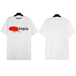 Palm Angels Angels White Red Spray T-Shirt — seller product photo