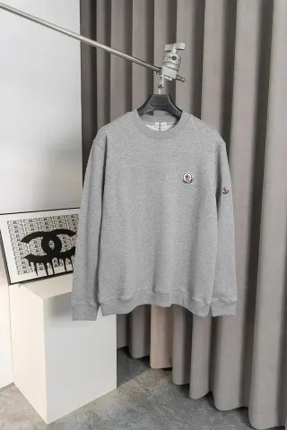 Moncler Grey Logo Patch Crewneck Sweatshirt — seller product photo