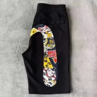 A Bathing Ape BAPE STA Black Shorts with Japanese Print — seller product photo