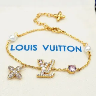 Louis Vuitton LV Trainer Gold Pink Crystal Bracelet — seller product photo