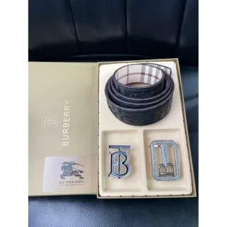Burberry TB Monogram Belt Navy/Plaid — seller product photo