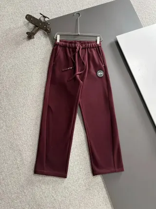 Unisex Wine-colored Sweatpants with Embroidered Patch — seller product photo