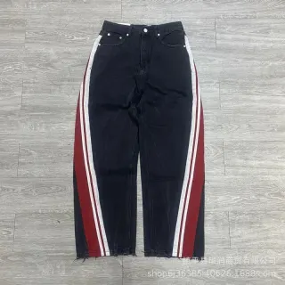 Black & Red Stripe Jeans AC3786 — seller product photo