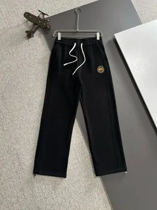 Black Solid Sweatpants with Embroidered Patch — seller product photo