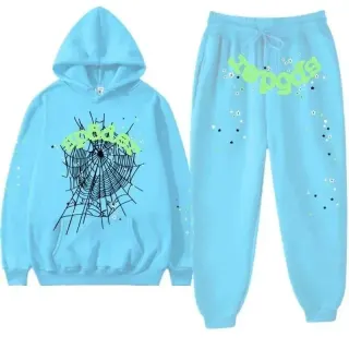 Light Blue Spider Web & Stars Tracksuit Set — seller product photo