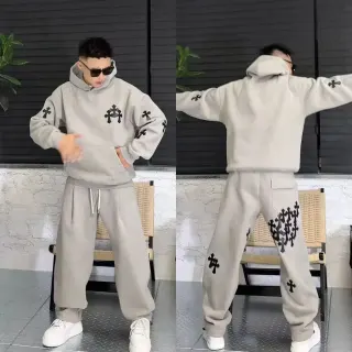 Chrome Hearts Cross Hoodie & Pants Set Grey — seller product photo