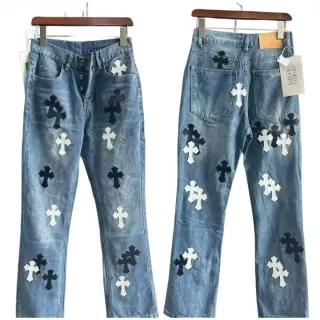 Chrome Hearts Cross Embellished Jeans — seller product photo