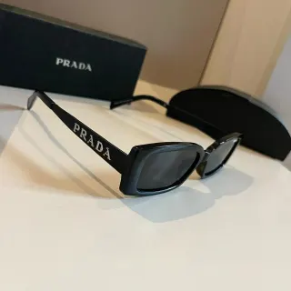 Prada Rectangle Black Sunglasses Eyewear — seller product photo