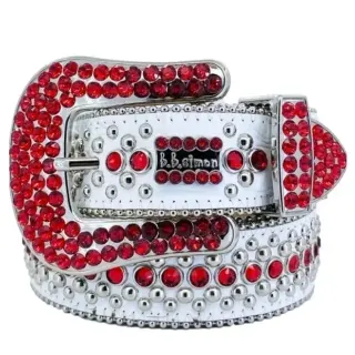 B.B. Simon White Red Crystal Belt — seller product photo