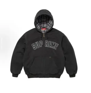 Supreme SUP-06 Black Hoodie with Plaid Lining — seller product photo