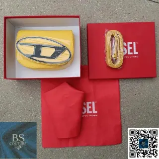 Diesel Yellow Logo Crossbody Bag with Strap — seller product photo