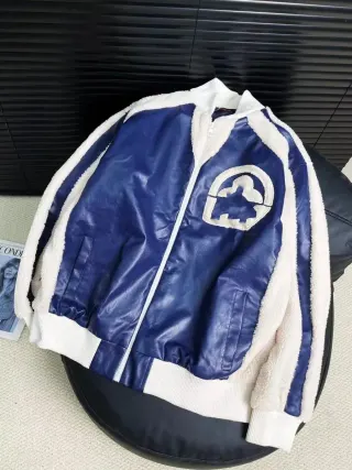 A Bathing Ape BAPE STA Blue & White Bomber Jacket — seller product photo