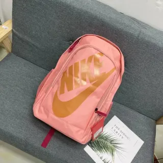 Nike Pink Backpack with Gold Swoosh — seller product photo