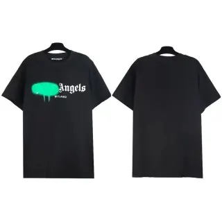 Palm Angels Black Green Spray 'Angels' T-Shirt — seller product photo
